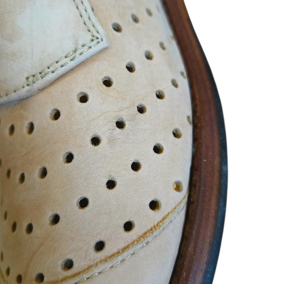 The Office of Angela Scott Mr. Muffin Cream Suede Leather Cutout Loafer US 10 - Picture 6 of 10